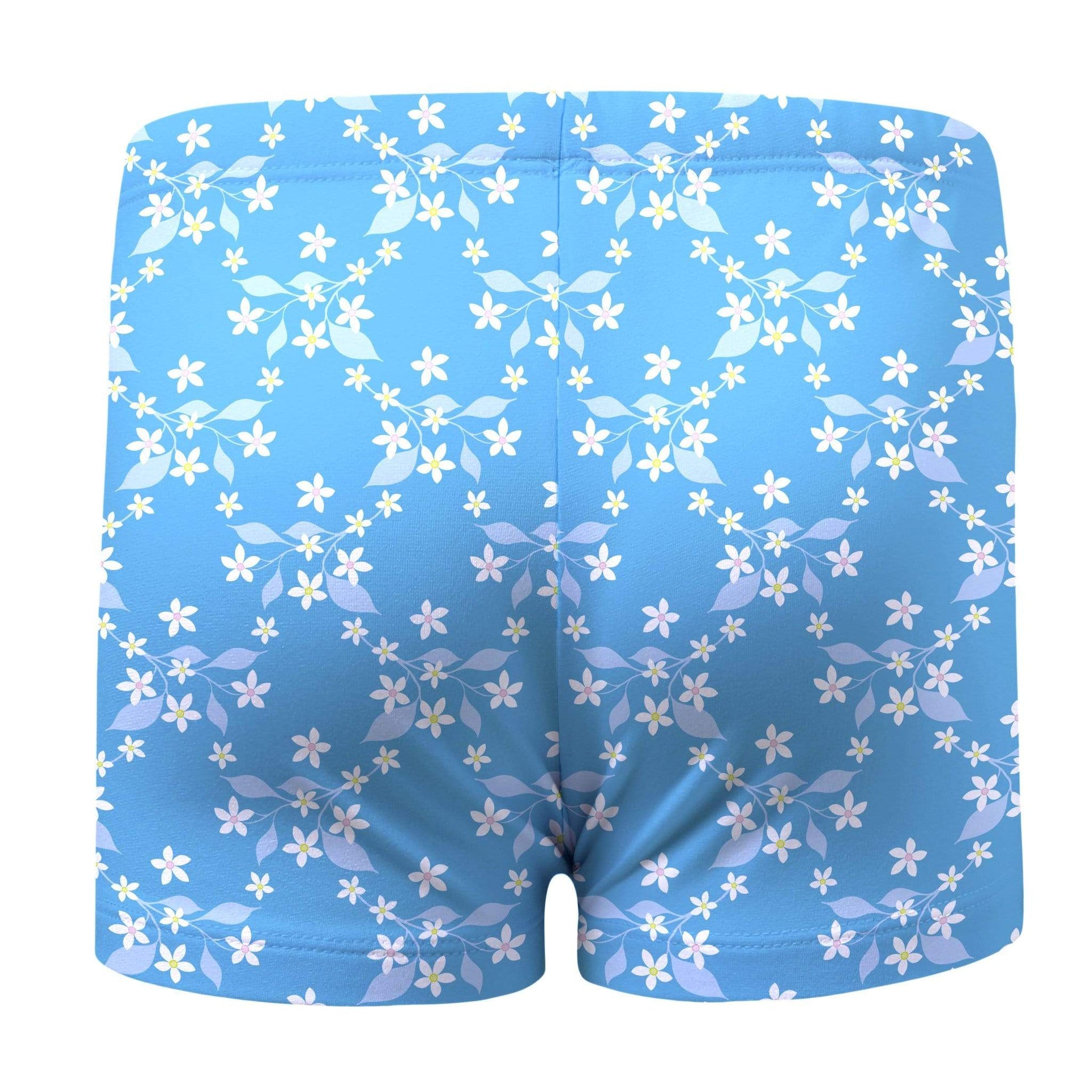 Sandy Feet Australia Swim Shorts Blue Flower Vine Swim Shorts