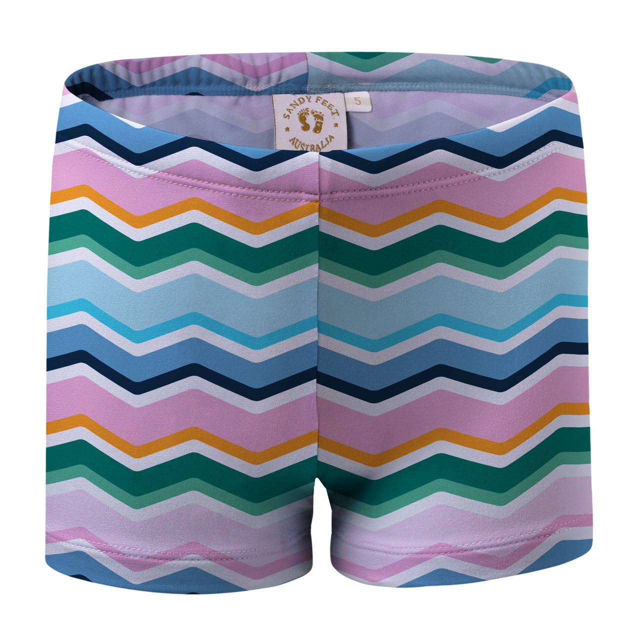 Sandy Feet Australia Swim Shorts Chevron Wave Swim Shorts