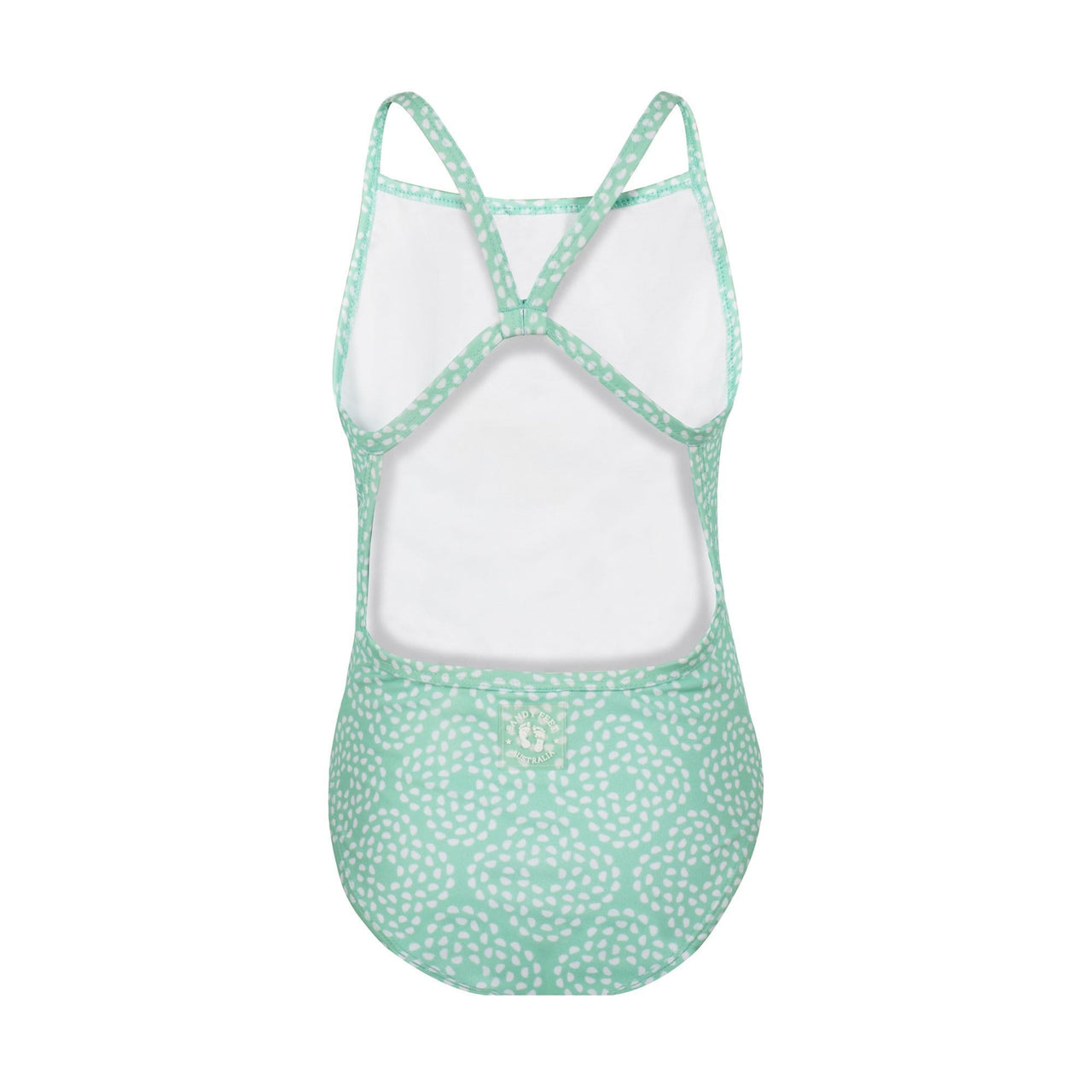 MINT FLOWER PEBBLE RACERBACK SWIMSUIT