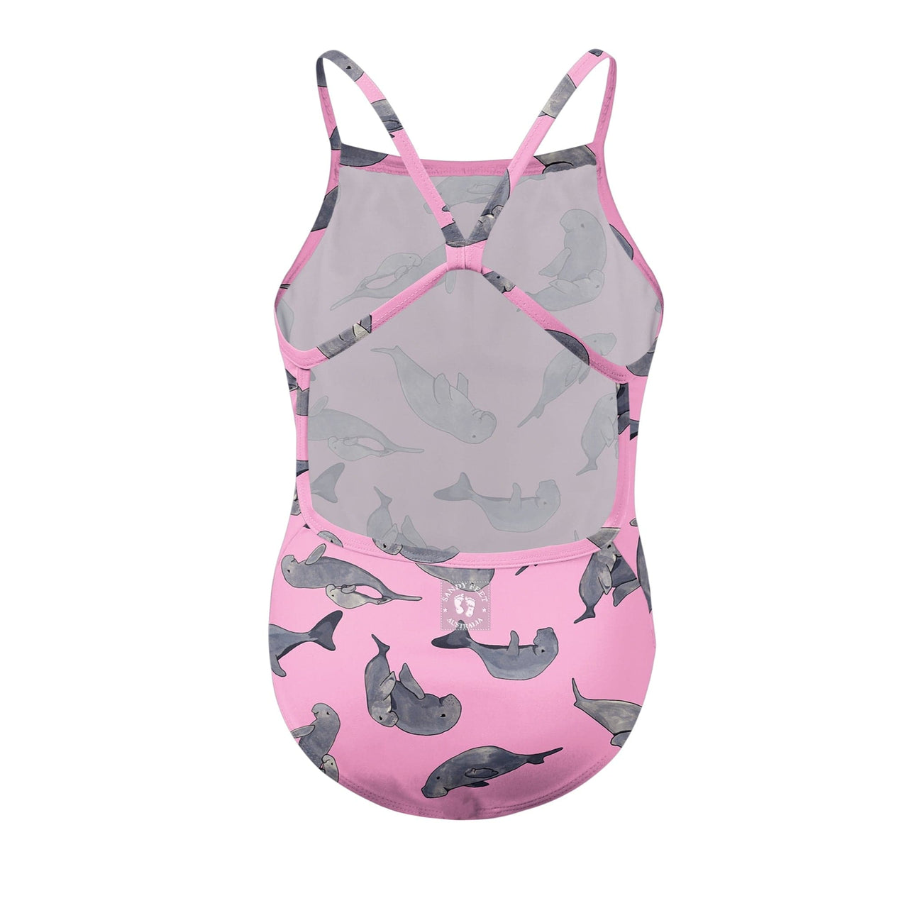 Sandy Feet Australia Swimsuit Pink Dugong Racerback Swimsuit