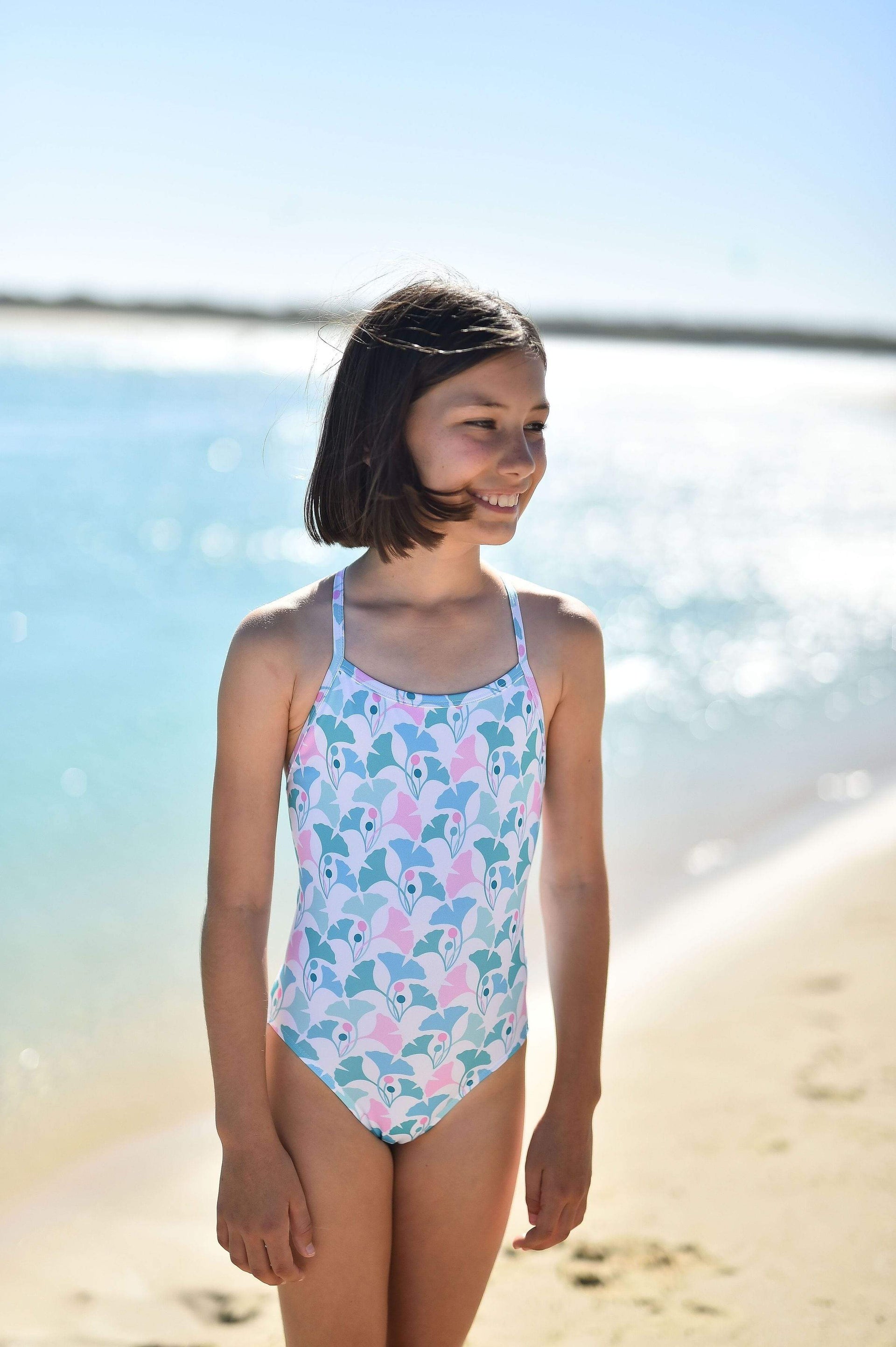 Sandy Feet Australia Swimsuit Summer Gingko Racerback Swimsuit