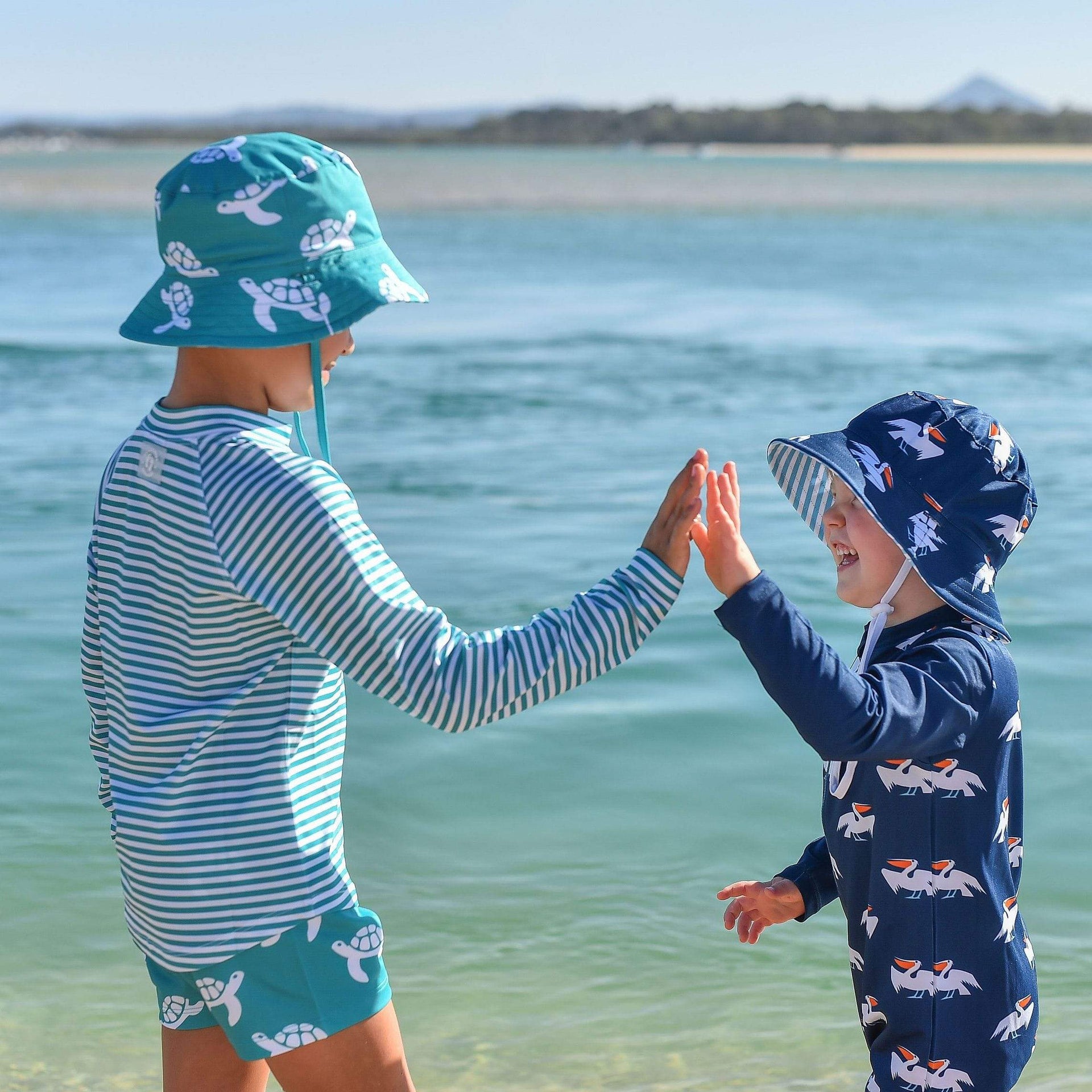 Sandy Feet Australia Toddler Sunsuits Navy Pelican Scoop Toddler Sunsuit