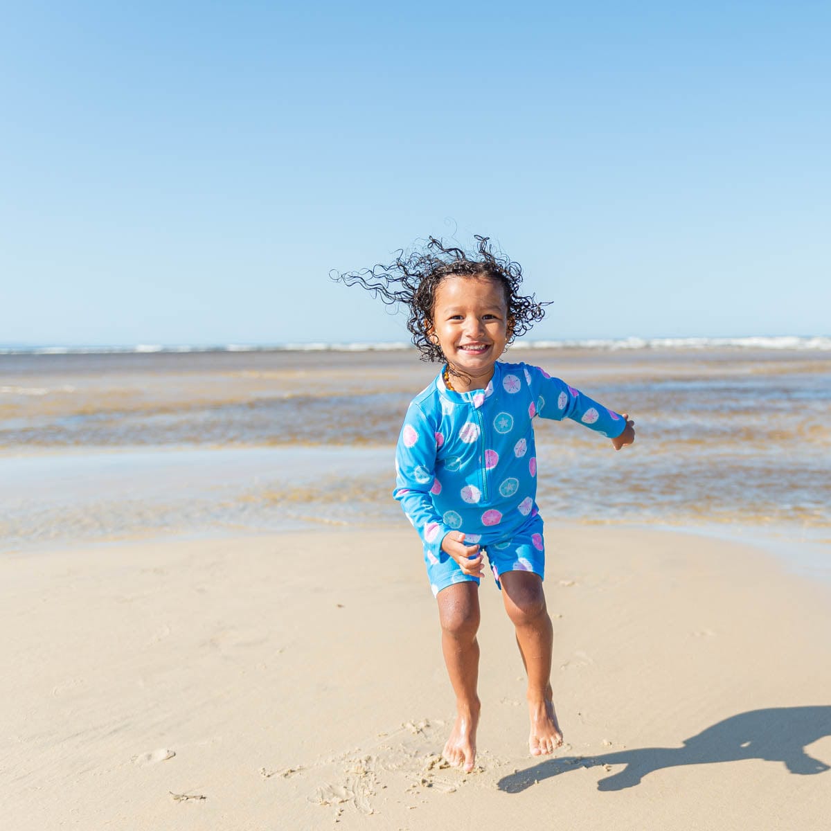 UPF 50+ Girls Sand Dollar Toddler Sunsuit